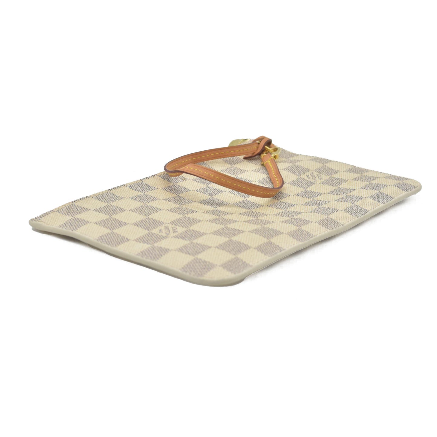 $600 Louis Vuitton Damier Azur Neverfull MM GM Pochette Rose Ballerine MS3179