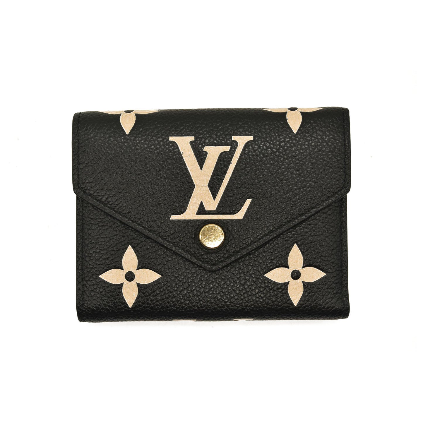 LOUIS VUITTON  Empreinte Monogram Giant Victorine Wallet Black Beige RFID