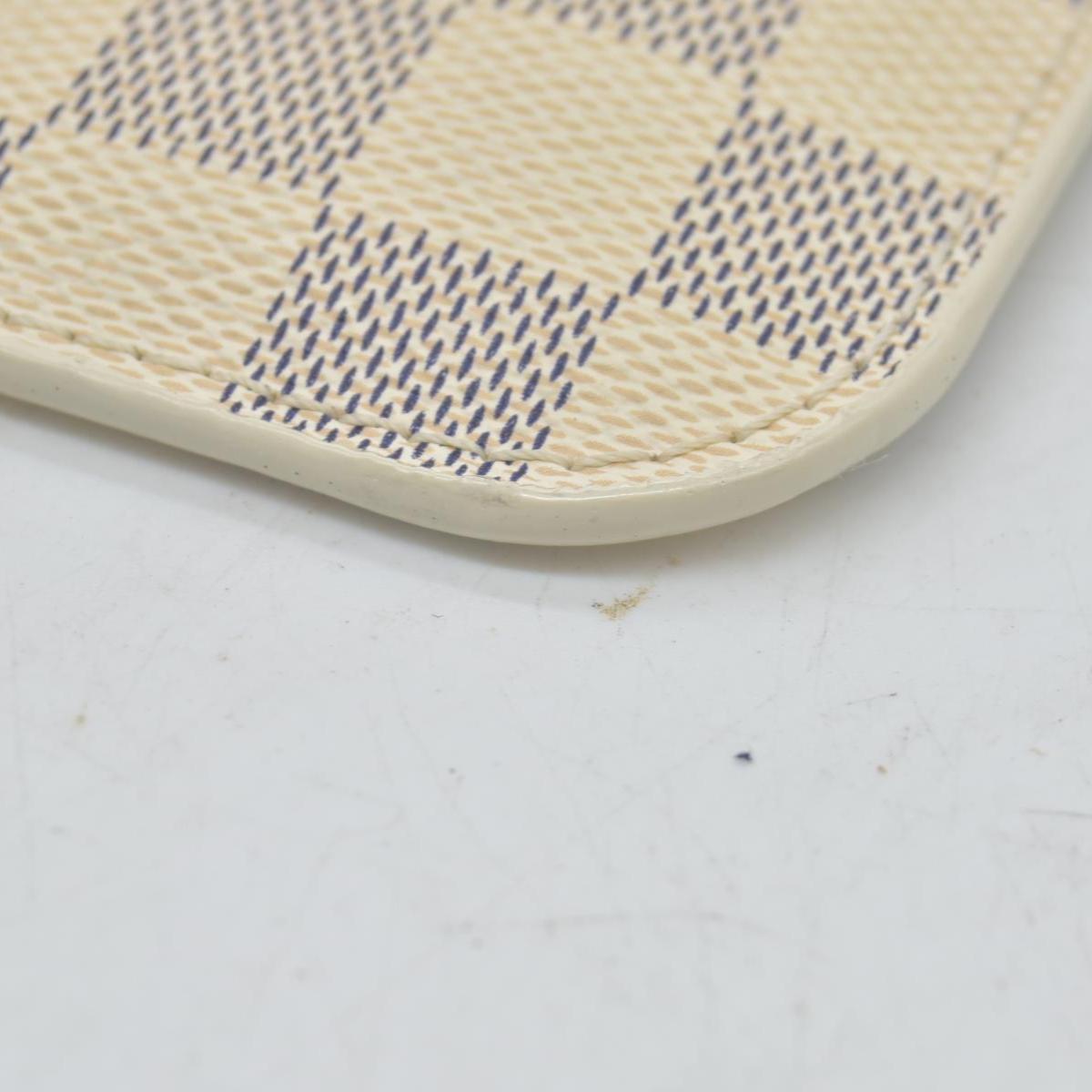 $600 Louis Vuitton Damier Azur Neverfull MM GM Pochette Rose Ballerine MS3179