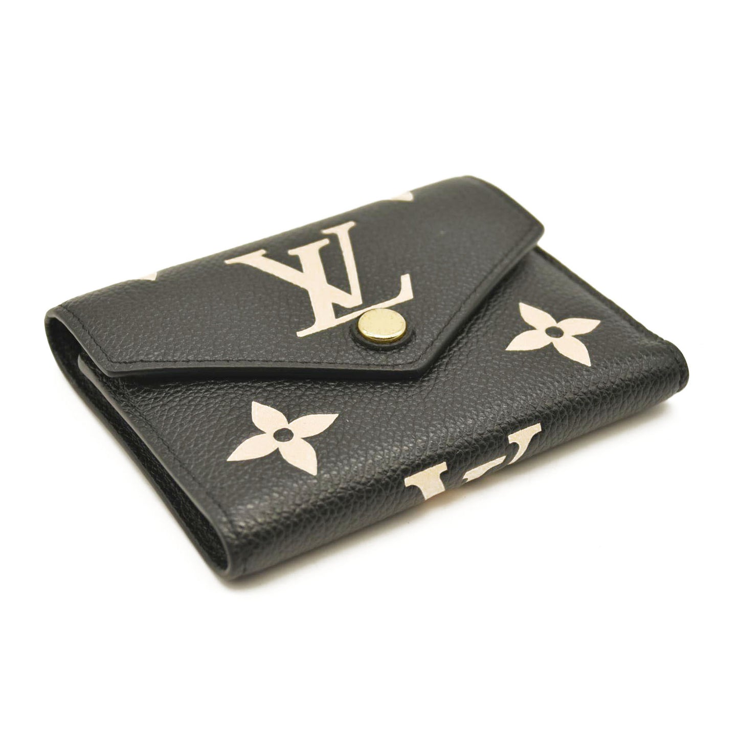 LOUIS VUITTON  Empreinte Monogram Giant Victorine Wallet Black Beige RFID