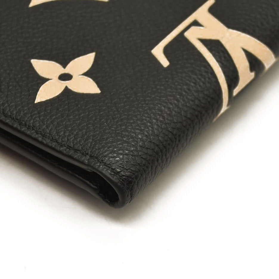 LOUIS VUITTON  Empreinte Monogram Giant Victorine Wallet Black Beige RFID