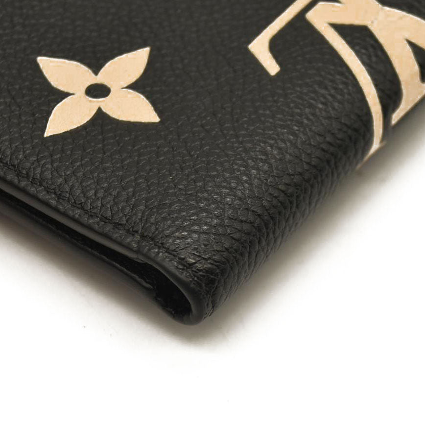 LOUIS VUITTON  Empreinte Monogram Giant Victorine Wallet Black Beige RFID