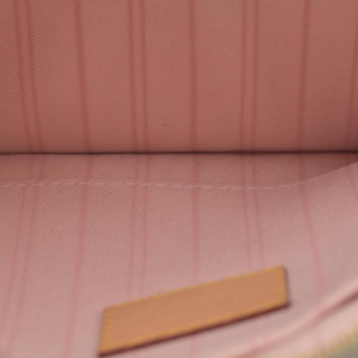 $600 Louis Vuitton Damier Azur Neverfull MM GM Pochette Rose Ballerine MS3179