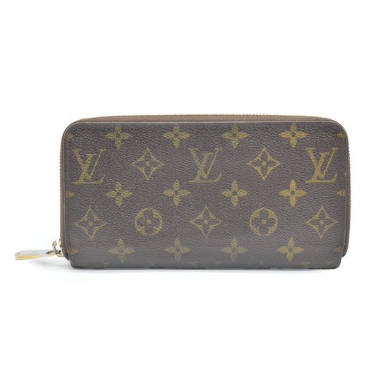Louis Vuitton Monogram Zippy Zip Around Long Wallet Purse Brown CA0066