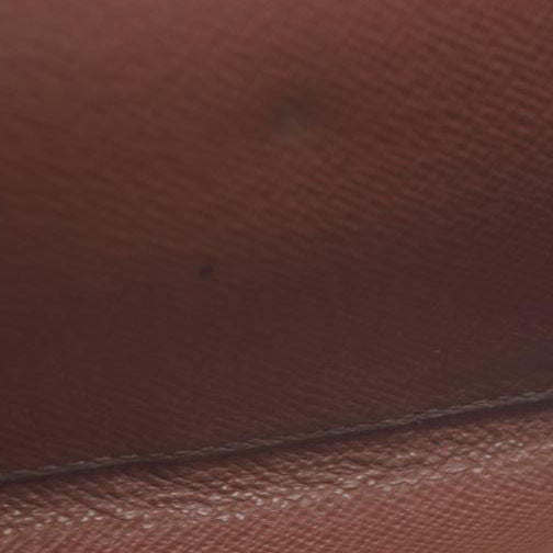 $725 Louis Vuitton Monogram Portefeiulle Sarah Long Trifold Wallet Brown TH0090