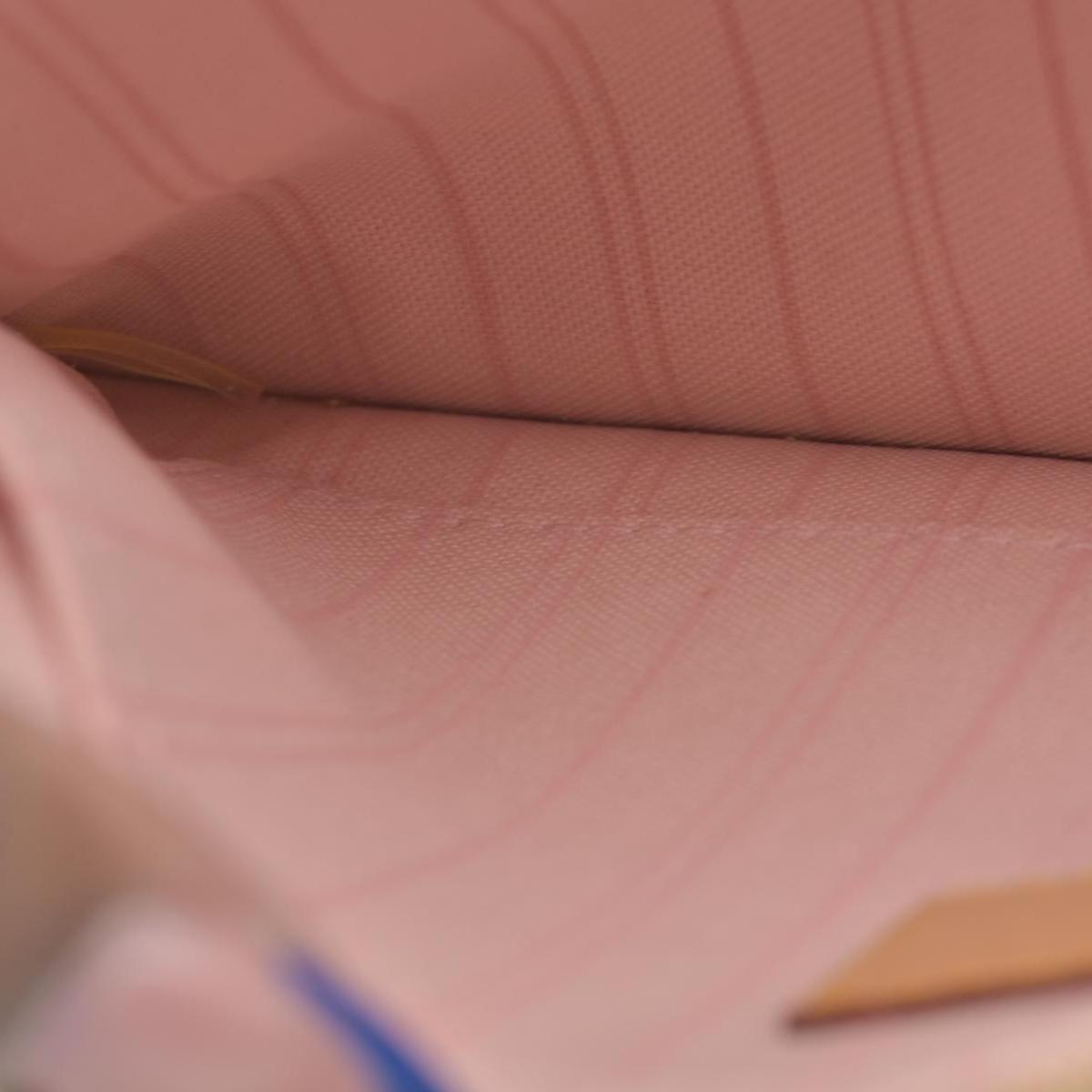 $600 Louis Vuitton Damier Azur Neverfull MM GM Pochette Rose Ballerine MS3179