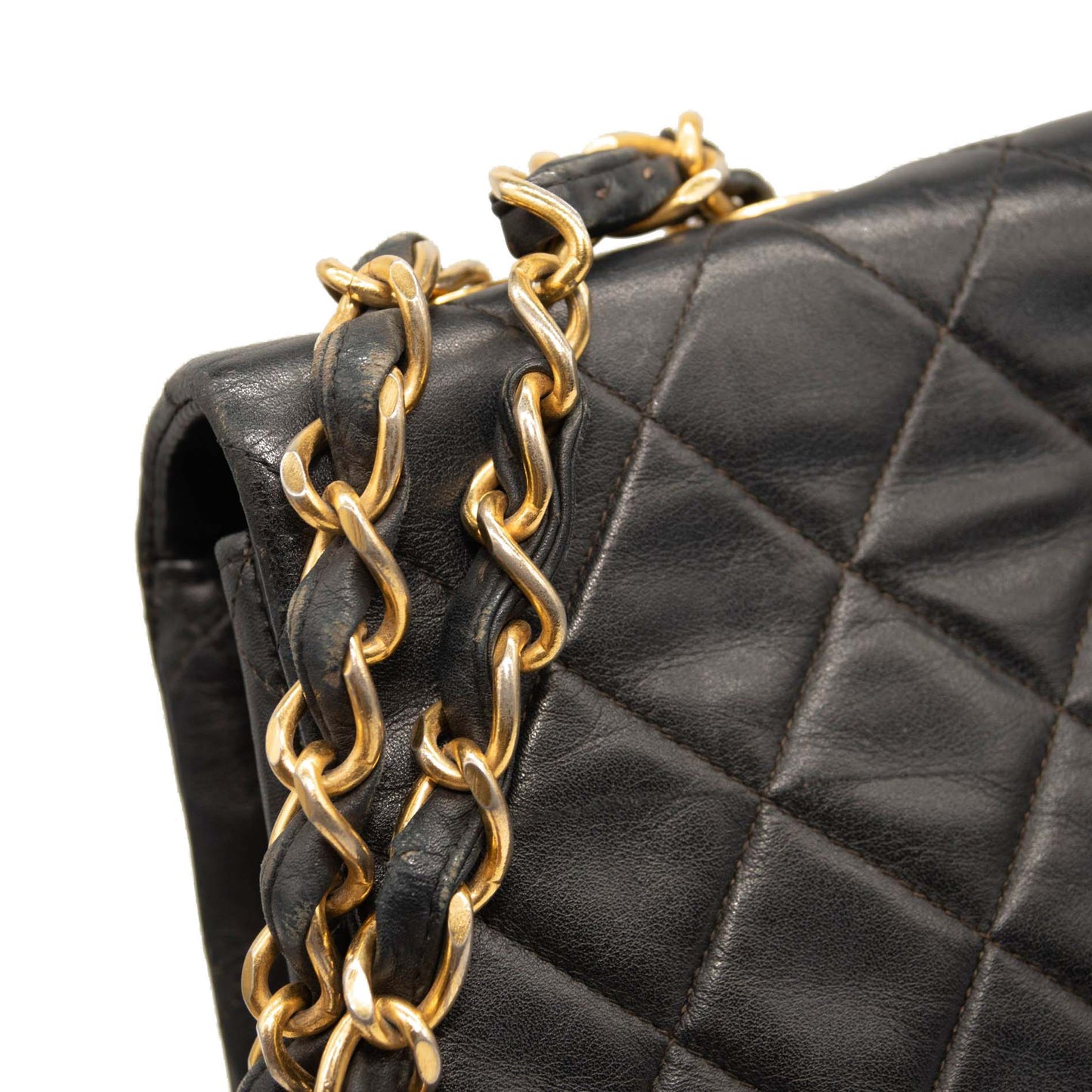 Chanel Lambskin Quilted XL Jumbo Single Flap Black