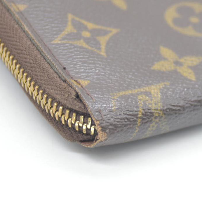 Louis Vuitton Monogram Zippy Zip Around Long Wallet Purse Brown CA0066