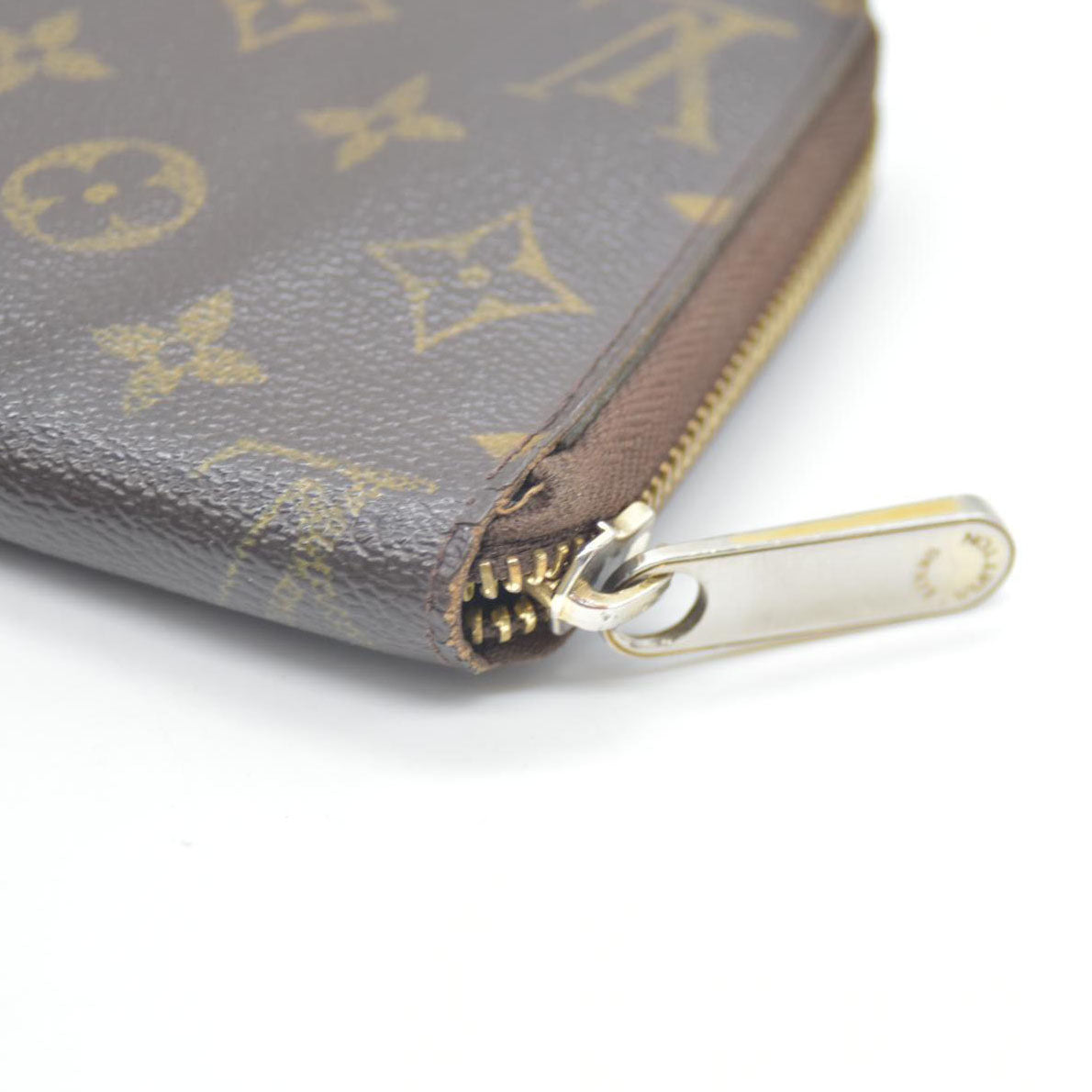 Louis Vuitton Monogram Zippy Zip Around Long Wallet Purse Brown CA0066