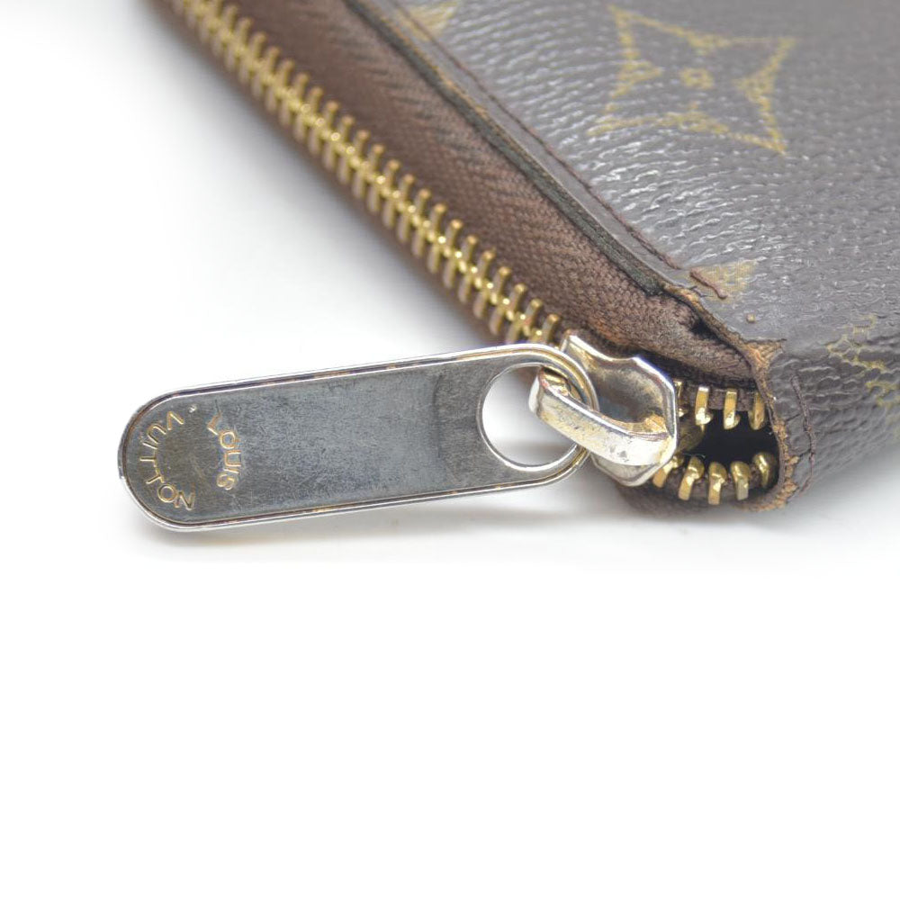 Louis Vuitton Monogram Zippy Zip Around Long Wallet Purse Brown CA0066