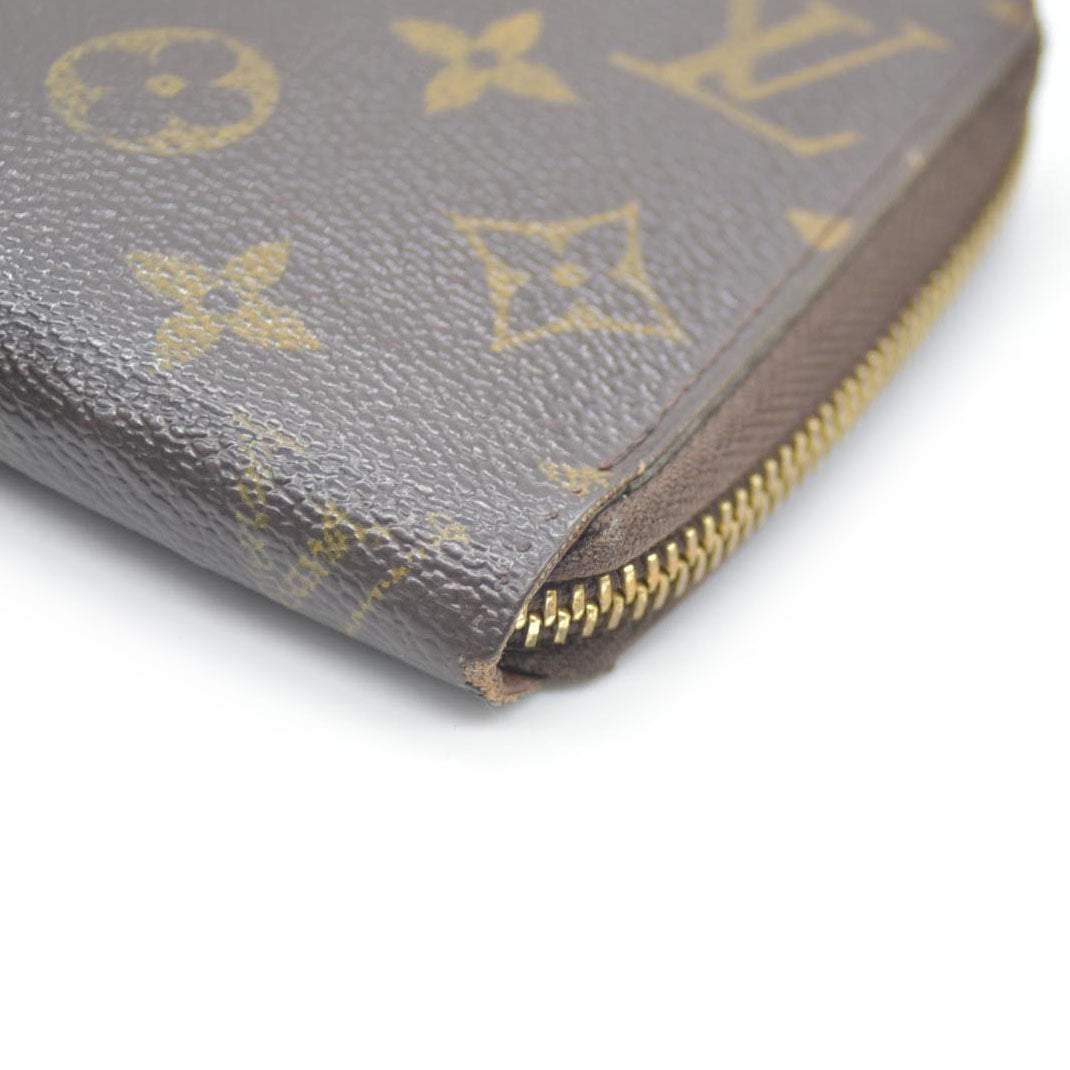 Louis Vuitton Monogram Zippy Zip Around Long Wallet Purse Brown CA0066