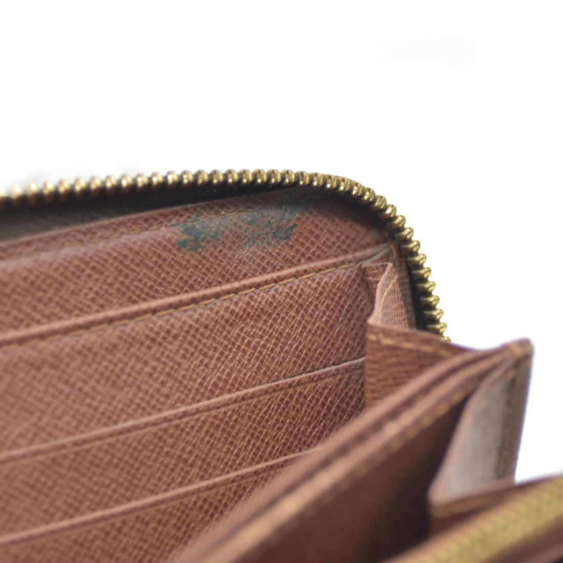 Louis Vuitton Monogram Zippy Zip Around Long Wallet Purse Brown CA0066