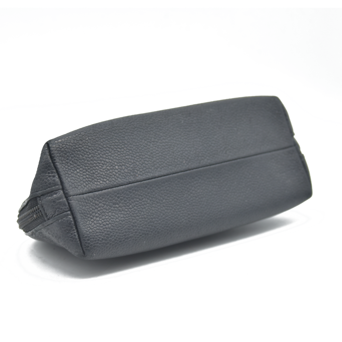 $1000 2011 Chanel Caviar Timeless CC Cosmetic Pouch Bag Black