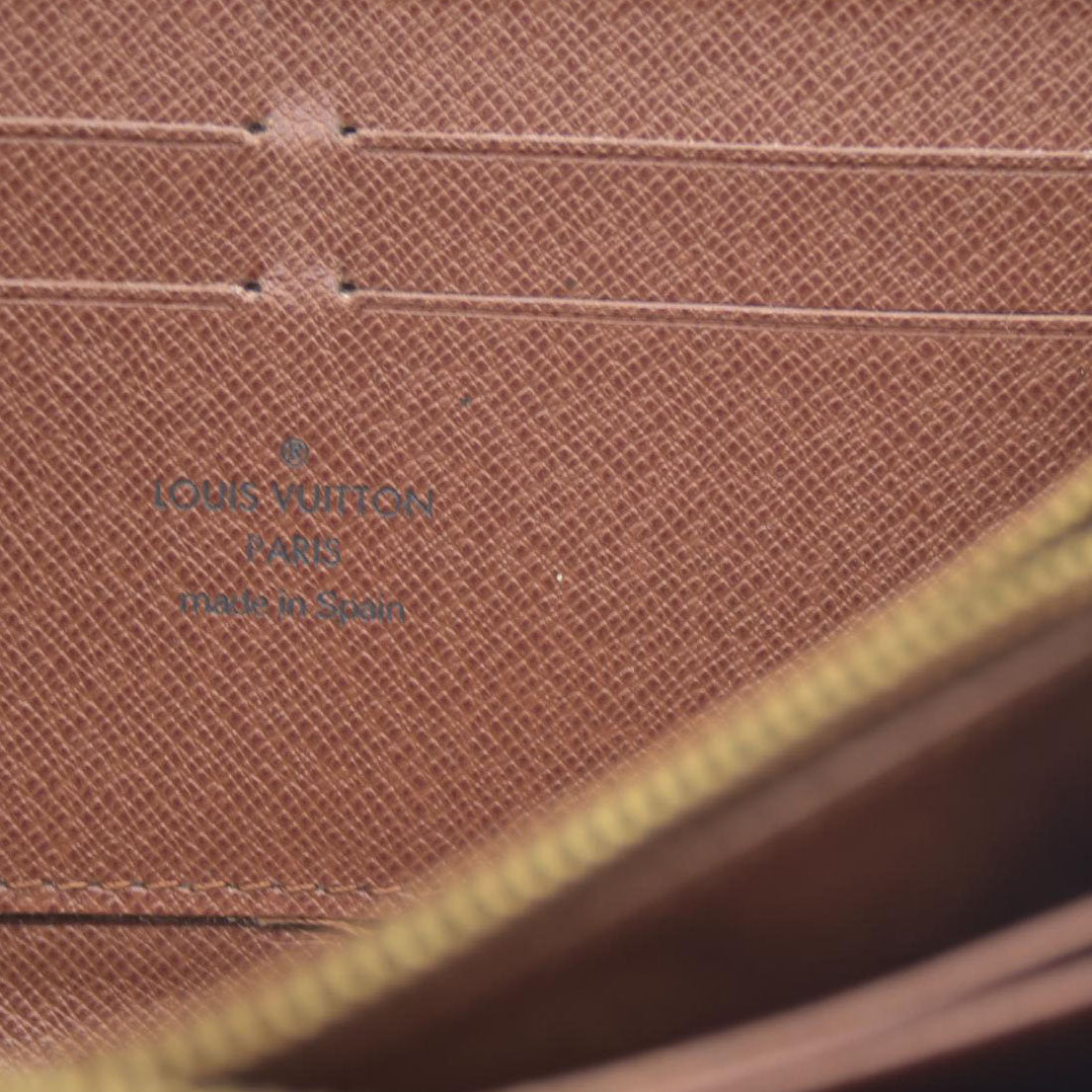 Louis Vuitton Monogram Zippy Zip Around Long Wallet Purse Brown CA0066