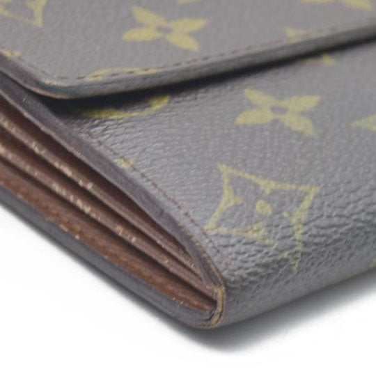 $725 Louis Vuitton Monogram Portefeiulle Sarah Long Bifold Wallet Brown CA6008