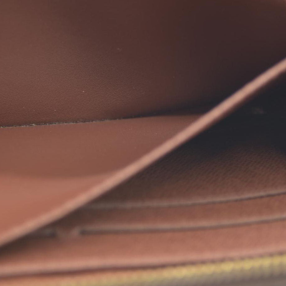 Louis Vuitton Monogram Zippy Zip Around Long Wallet Purse Brown CA0066