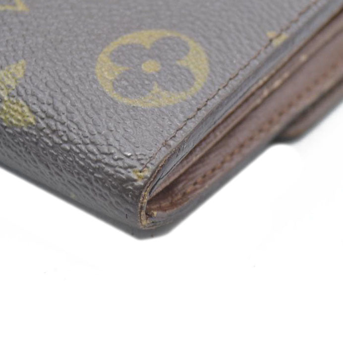 $725 Louis Vuitton Monogram Portefeiulle Sarah Long Bifold Wallet Brown CA6008