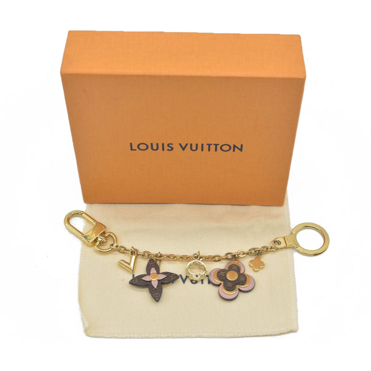 $655 Louis Vuitton blooming flowers chain bag charm