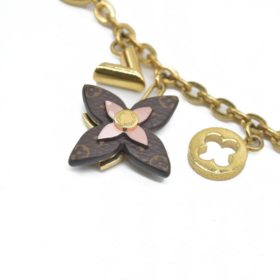 $655 Louis Vuitton blooming flowers chain bag charm