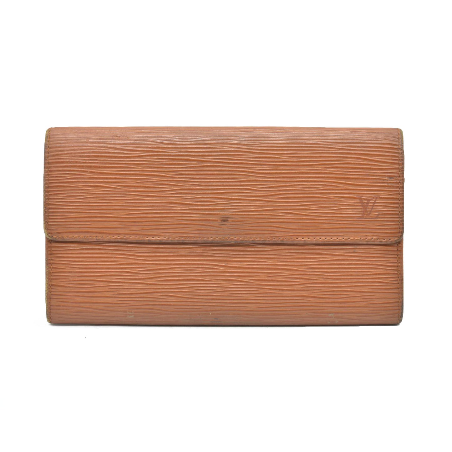 AUCTION $665 Louis Vuitton  Epi Porte Tresor International Wallet Kenyan Fawn