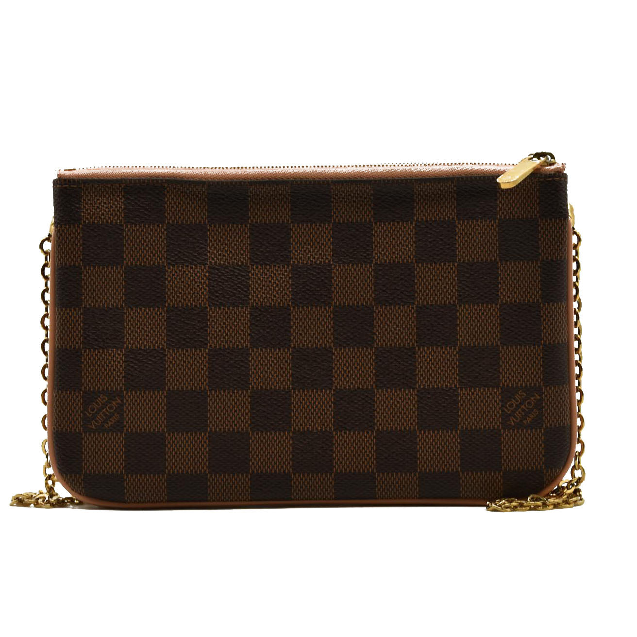 LOUIS VUITTON  Damier Ebene Double Zip Pochette