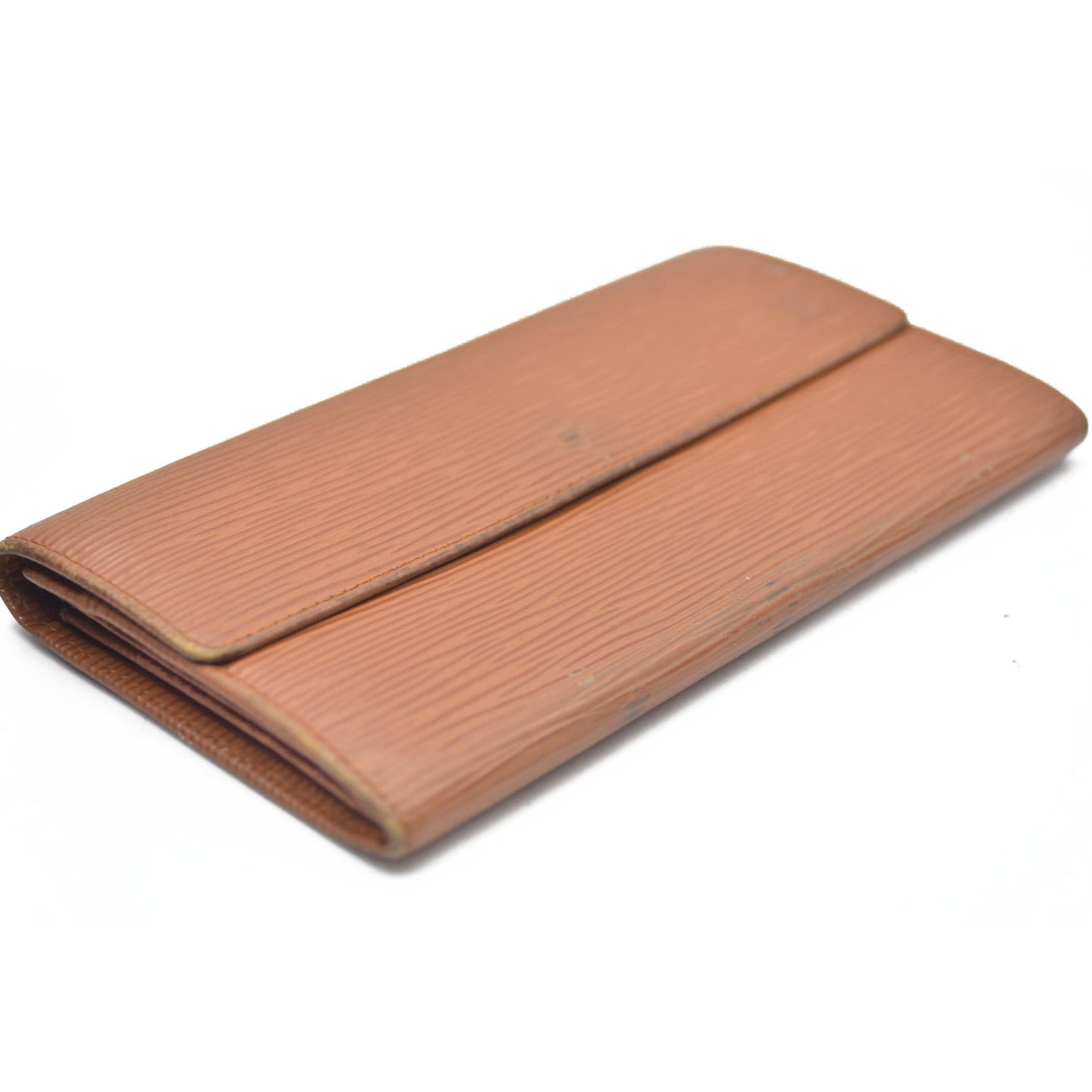 AUCTION $665 Louis Vuitton  Epi Porte Tresor International Wallet Kenyan Fawn