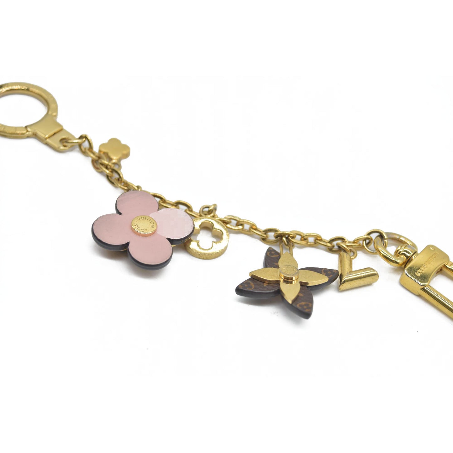 $655 Louis Vuitton blooming flowers chain bag charm