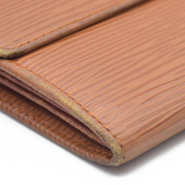 AUCTION $665 Louis Vuitton  Epi Porte Tresor International Wallet Kenyan Fawn