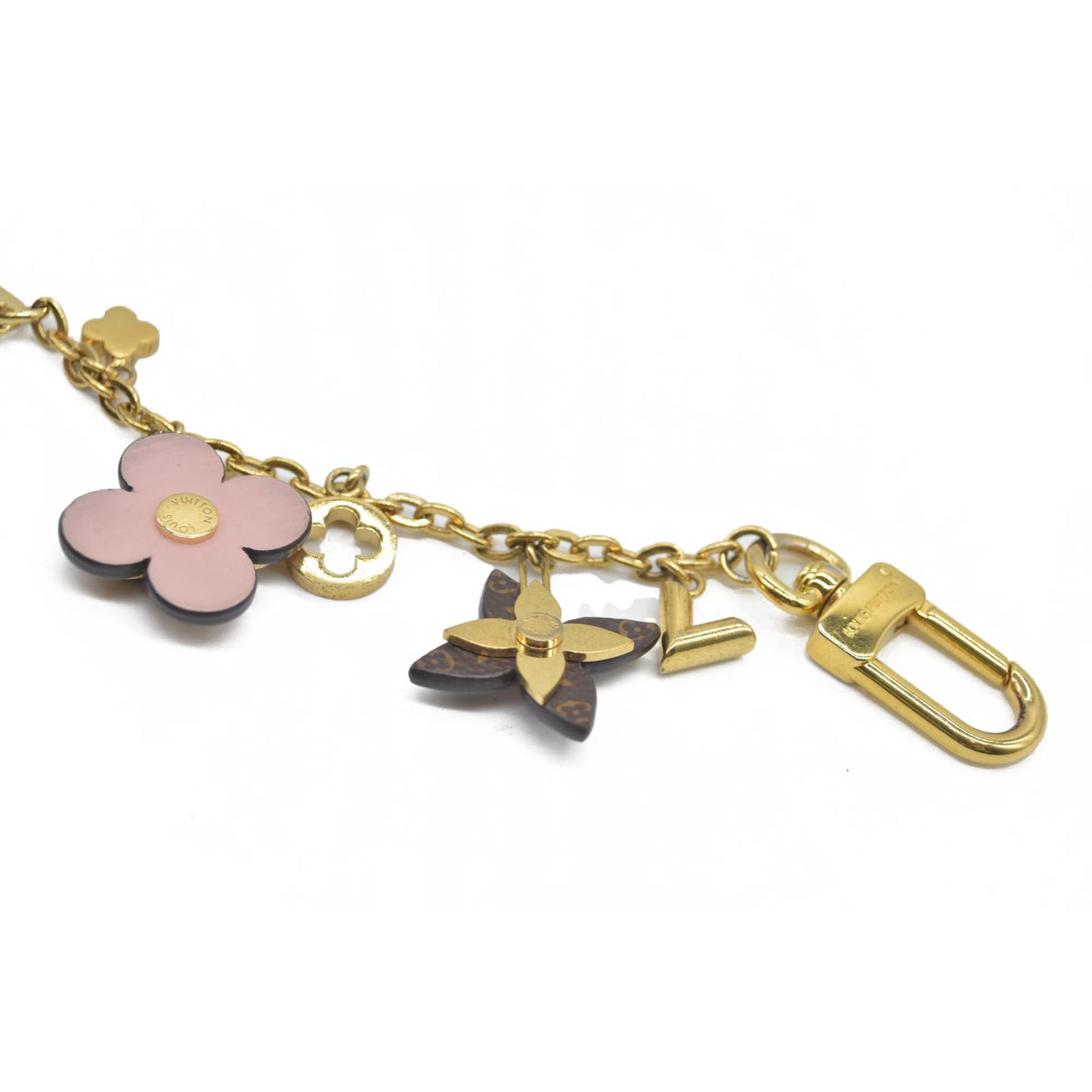 $655 Louis Vuitton blooming flowers chain bag charm