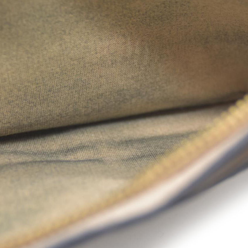 Chloe Alphabet Leather Long Bifold Wallet Purse Beige