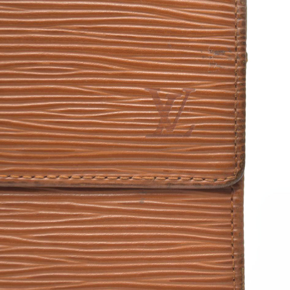 AUCTION $665 Louis Vuitton  Epi Porte Tresor International Wallet Kenyan Fawn