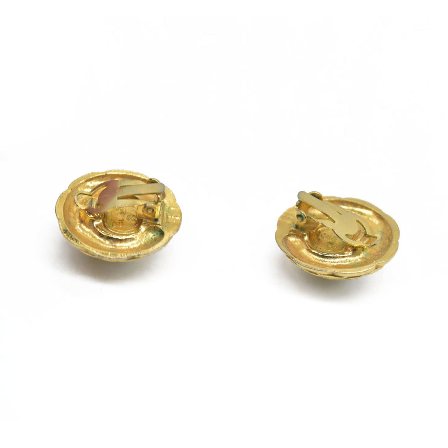 Chanel Gold Plated Clip Earrings
