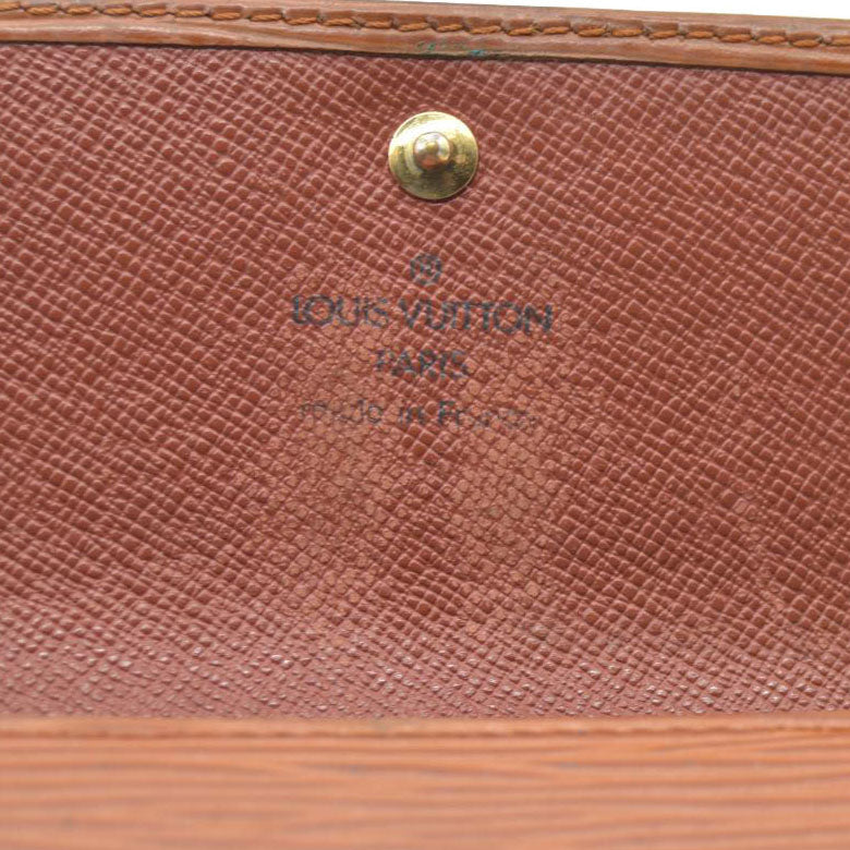 AUCTION $665 Louis Vuitton  Epi Porte Tresor International Wallet Kenyan Fawn