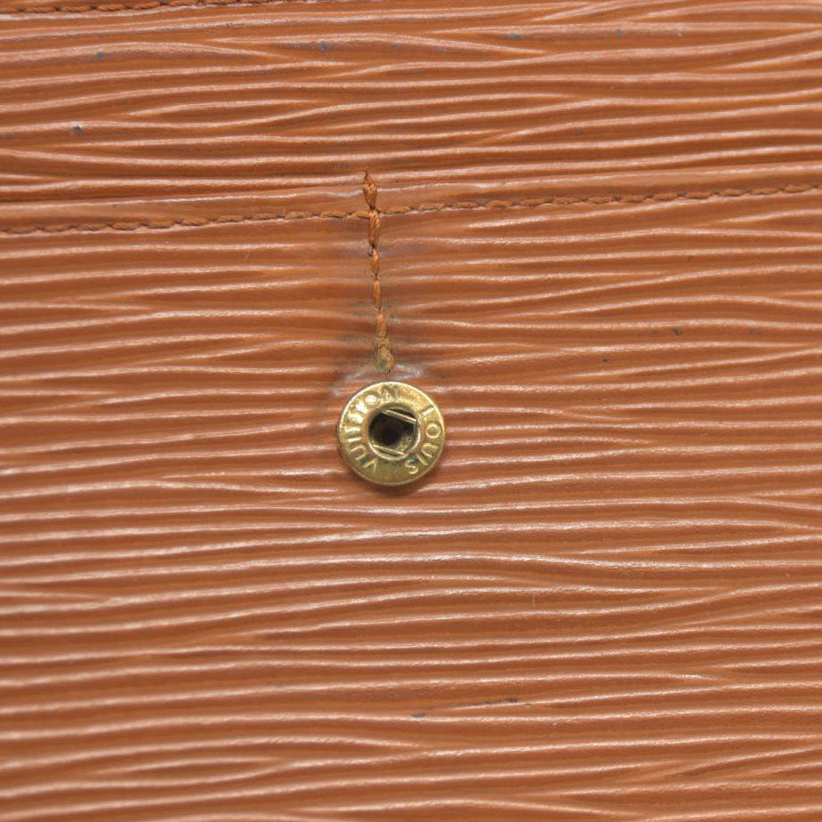 AUCTION $665 Louis Vuitton  Epi Porte Tresor International Wallet Kenyan Fawn