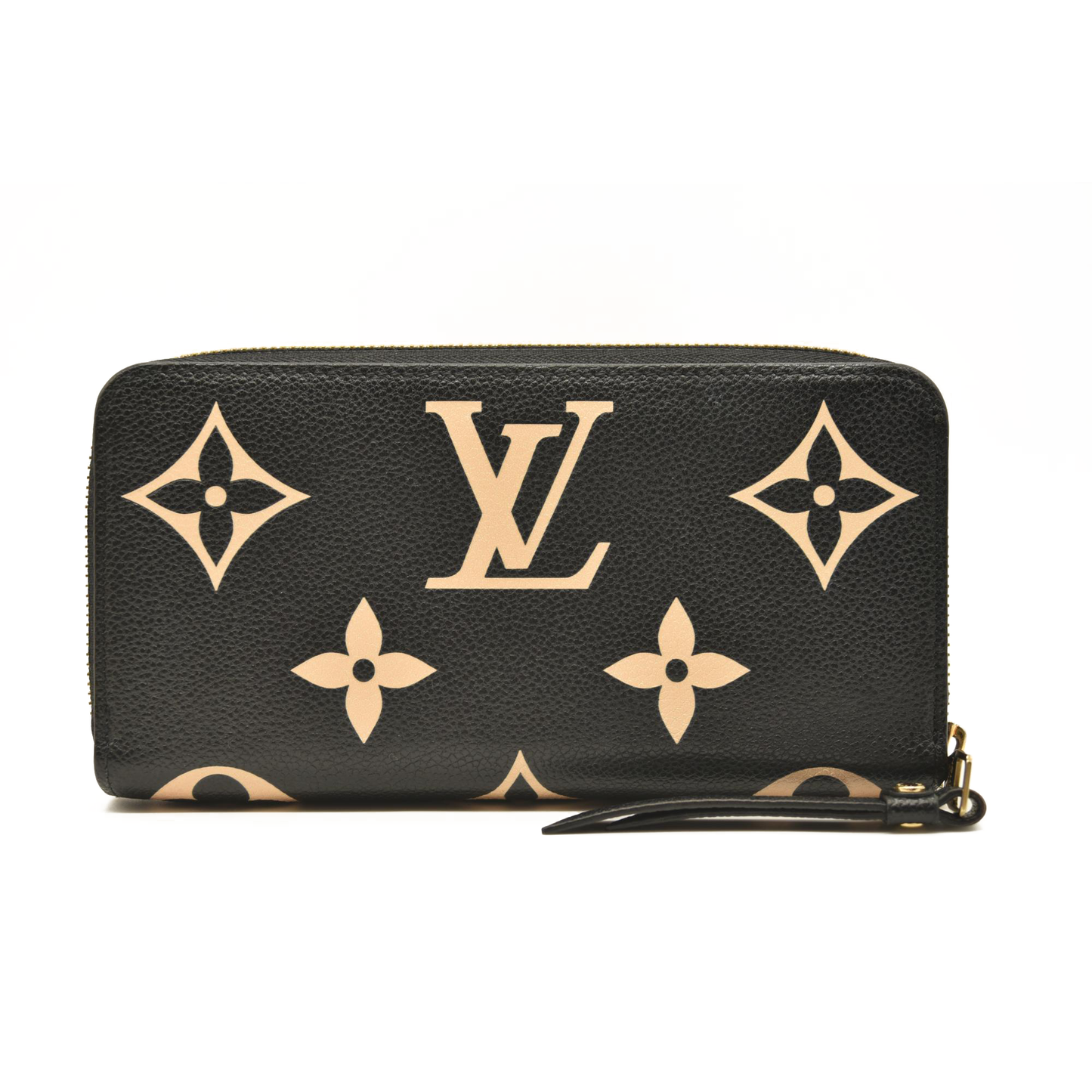 LOUIS VUITTON Empreinte Monogram Giant Zippy Wallet Black Beige