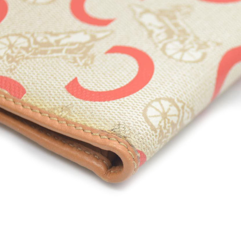 CELINE Horse Carriage C PVC Long Bifold Wallet Beige