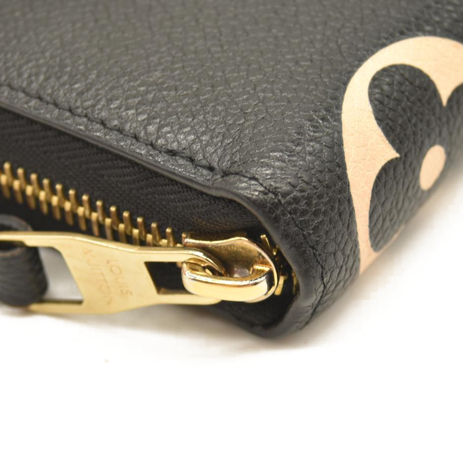 LOUIS VUITTON Empreinte Monogram Giant Zippy Wallet Black Beige