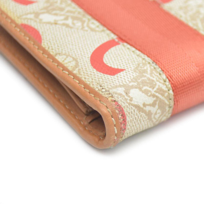 CELINE Horse Carriage C PVC Long Bifold Wallet Beige