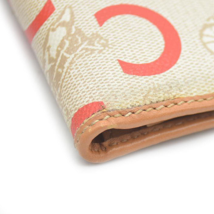 CELINE Horse Carriage C PVC Long Bifold Wallet Beige