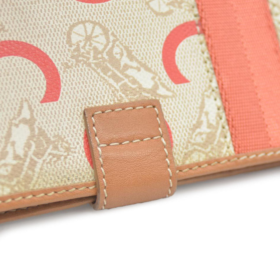 CELINE Horse Carriage C PVC Long Bifold Wallet Beige
