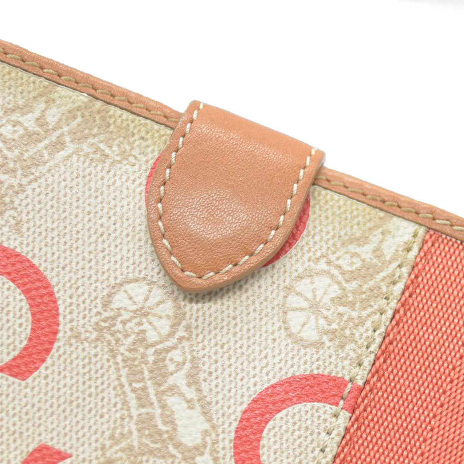 CELINE Horse Carriage C PVC Long Bifold Wallet Beige