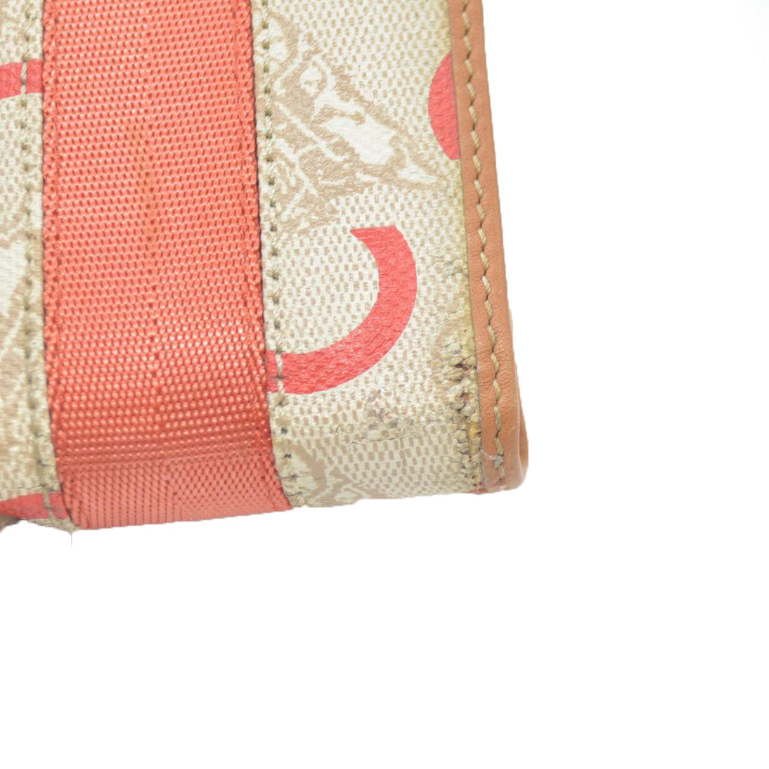 CELINE Horse Carriage C PVC Long Bifold Wallet Beige