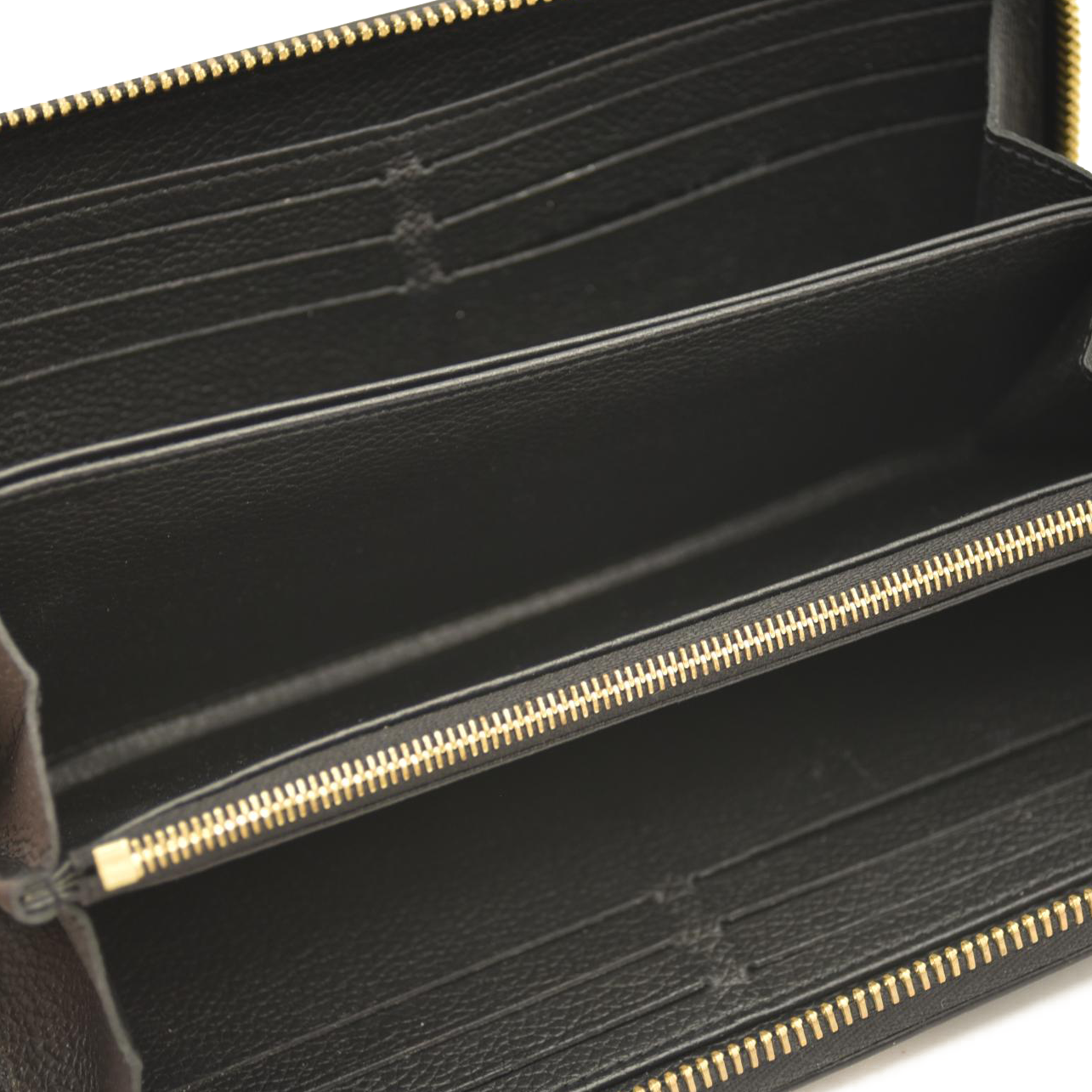 LOUIS VUITTON Empreinte Monogram Giant Zippy Wallet Black Beige