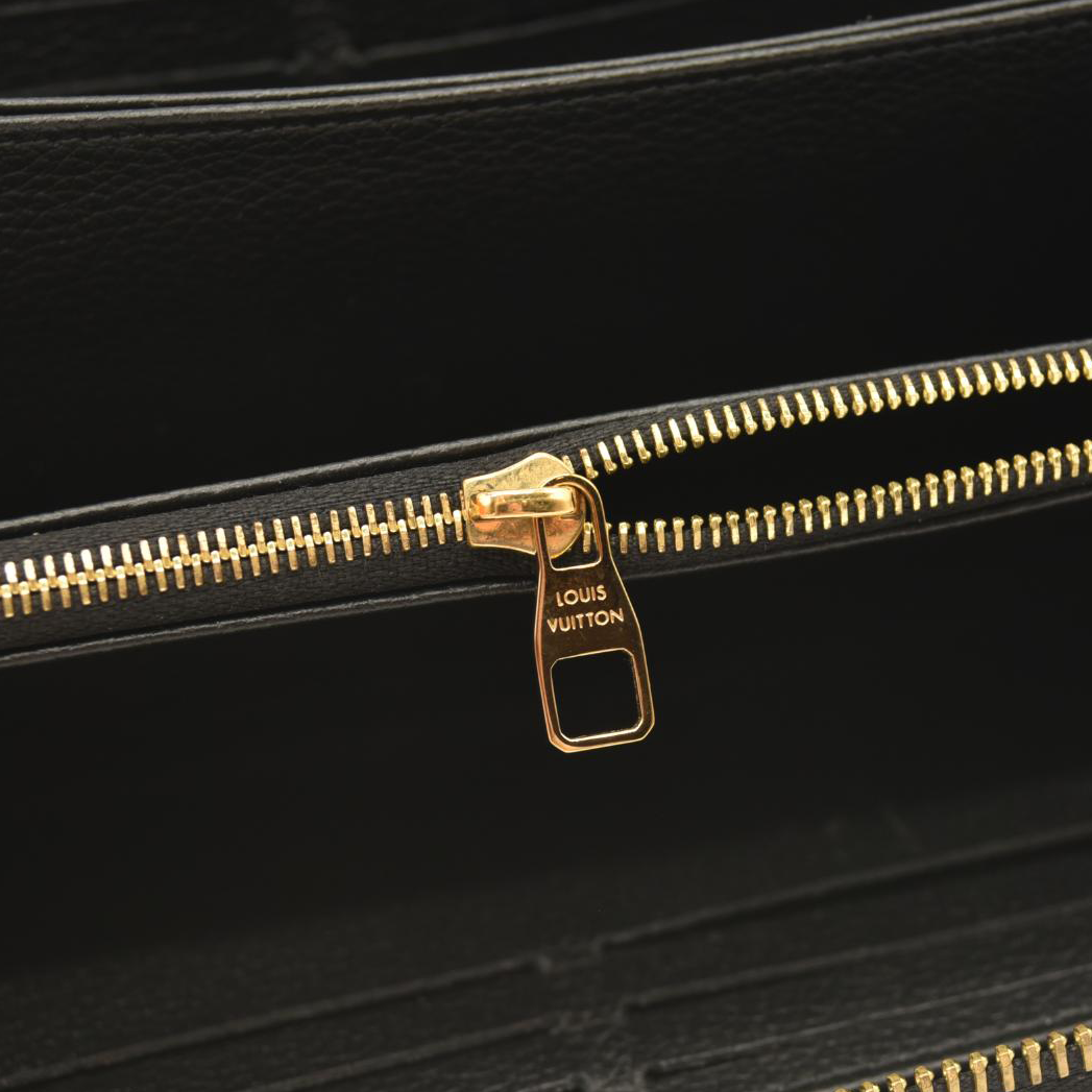 LOUIS VUITTON Empreinte Monogram Giant Zippy Wallet Black Beige