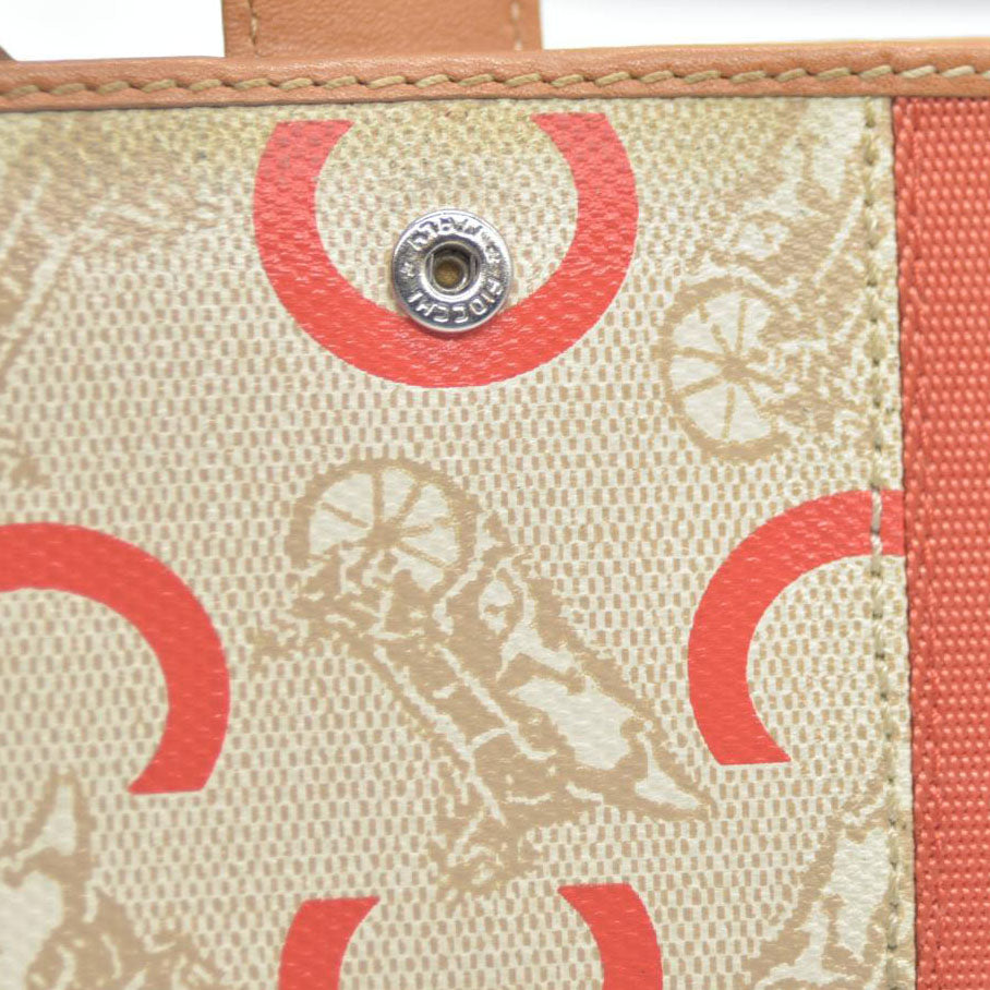 CELINE Horse Carriage C PVC Long Bifold Wallet Beige