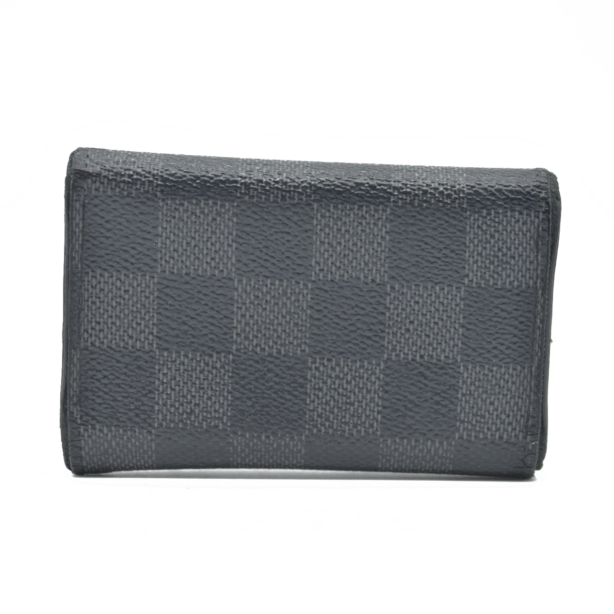 WELL WORN $345 Louis Vuitton Damier Graphite Multicles 6 Ring Key Case Black CT3180 2010