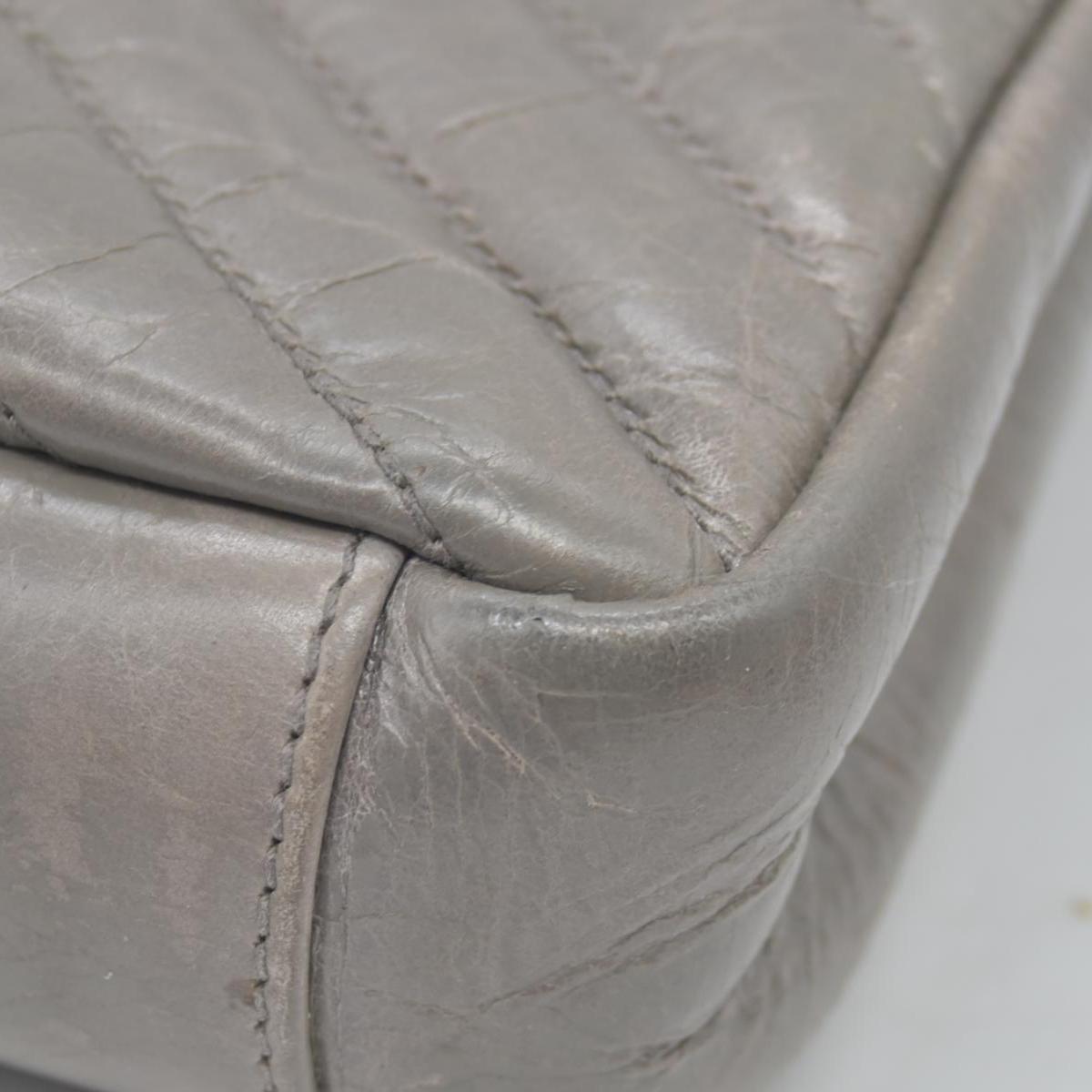 Saint Laurent Waxed Calfskin Matelasse Chevron Medium Monogram College Bag Fog Gray