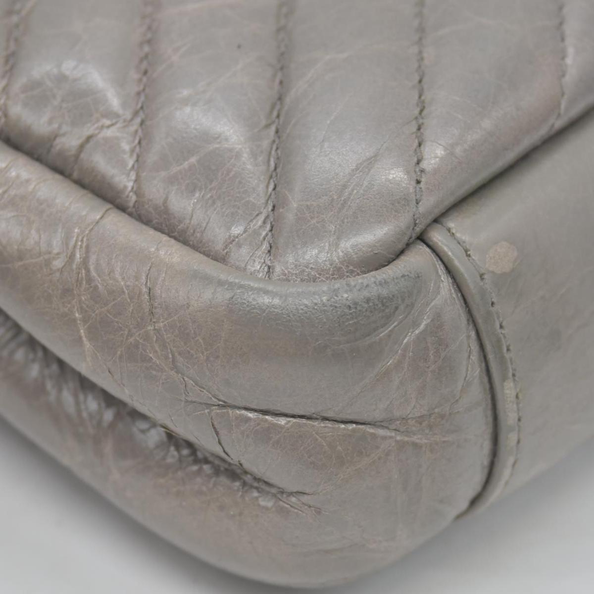 Saint Laurent Waxed Calfskin Matelasse Chevron Medium Monogram College Bag Fog Gray