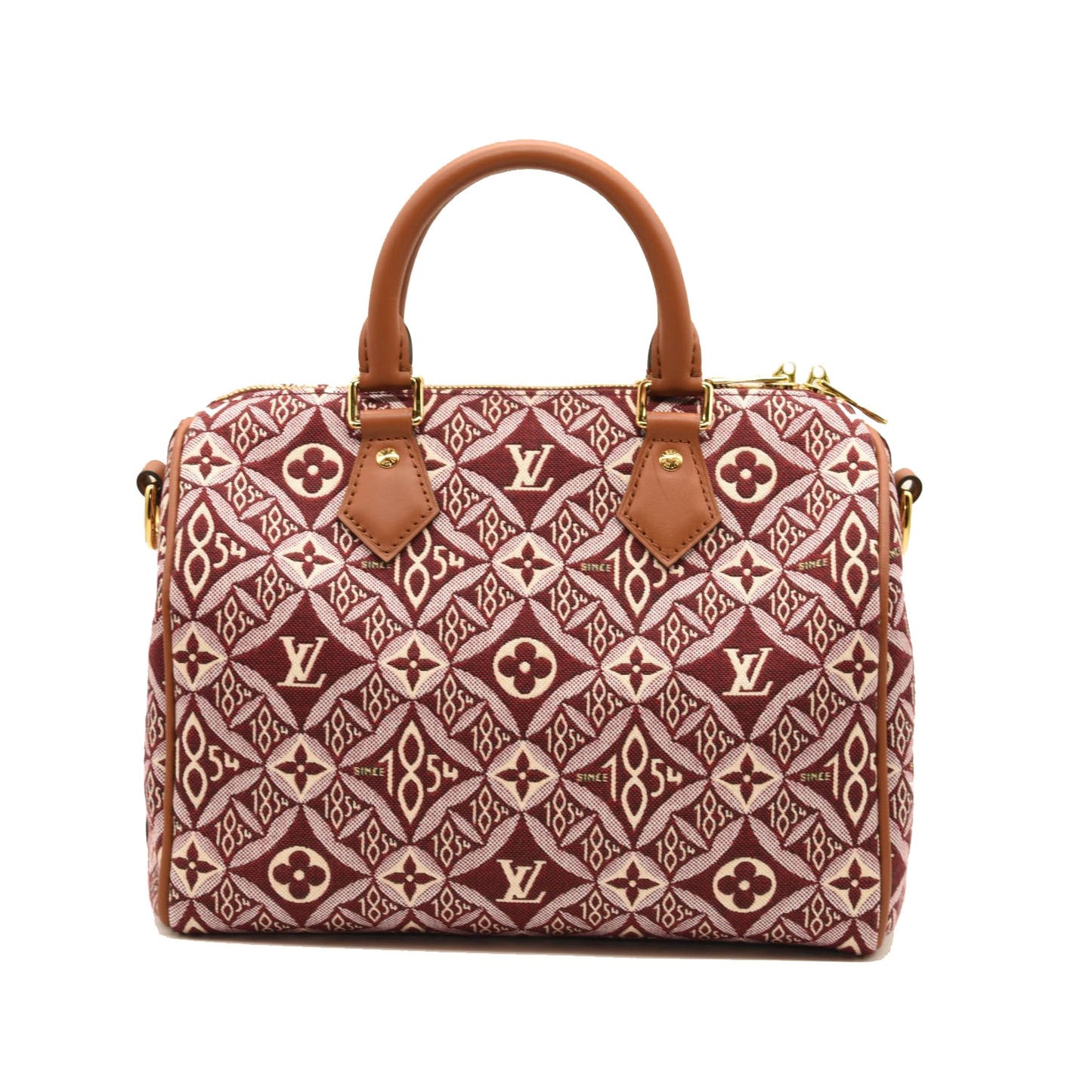 LOUIS VUITTON Jacquard Since 1854 Speedy Bandouliere 25 Bordeaux