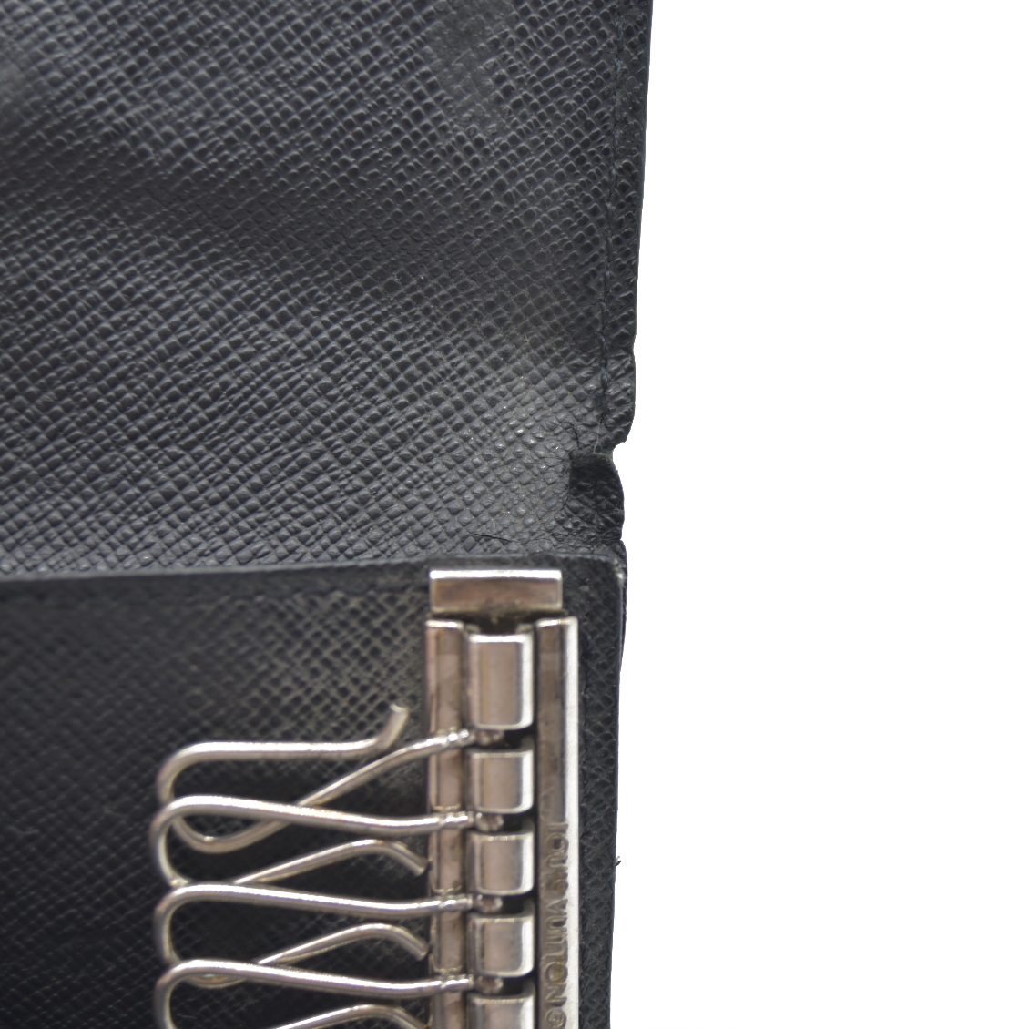 WELL WORN $345 Louis Vuitton Damier Graphite Multicles 6 Ring Key Case Black CT3180 2010